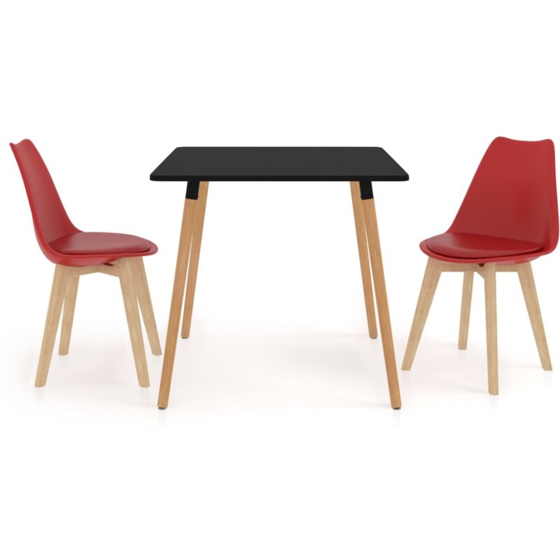 

Vidaxl - Juego de Comedor 3 Piezas Rojo Modelo 2 - Rojo