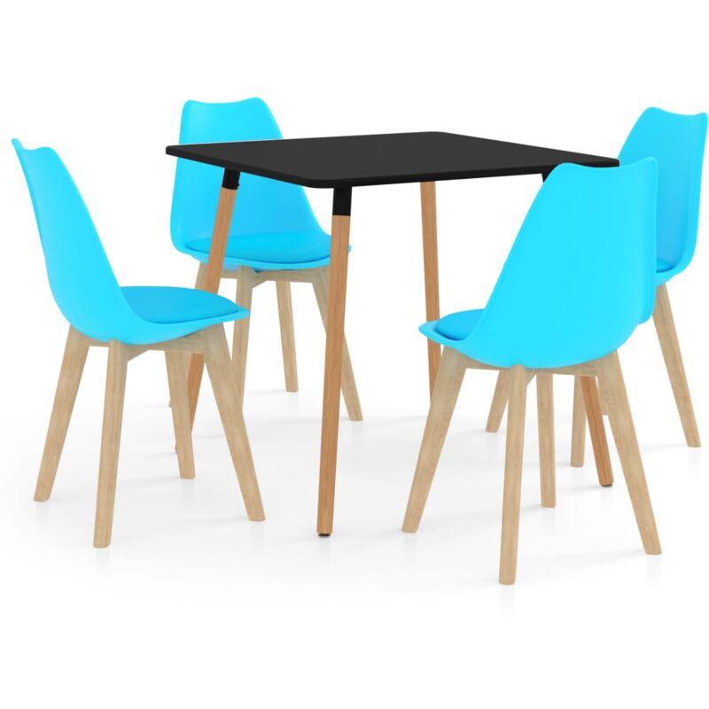 

vidaXL Juego de Comedor 5 Piezas Azul Modelo 2 - Azul