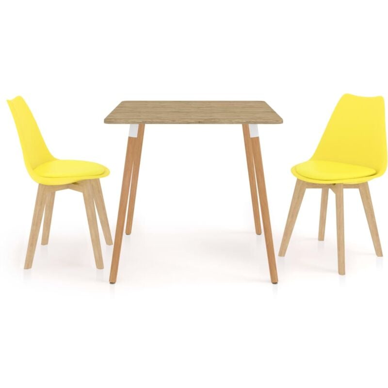 

vidaXL Juego de Comedor 3 Piezas Amarillo Modelo 4 - Amarillo