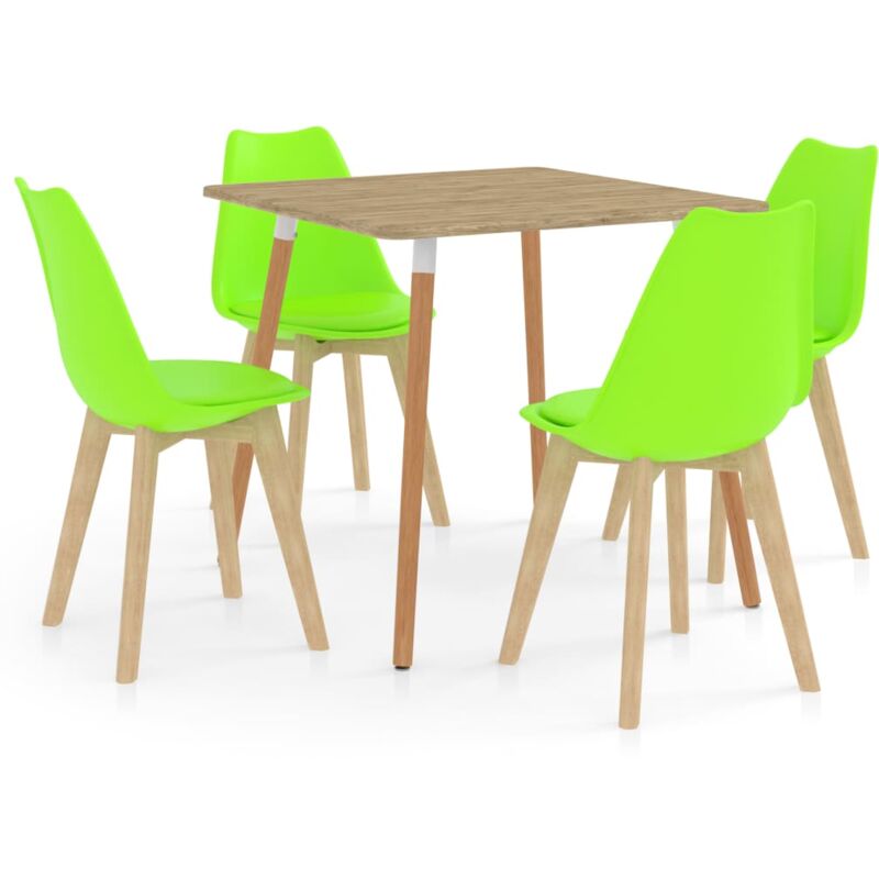 

vidaXL Juego de Comedor 5 Piezas Verde Modelo 4 - Verde