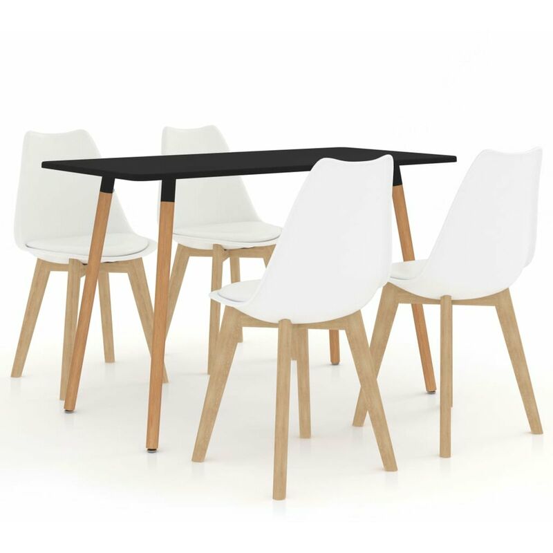 

Happyshopping - Juego de comedor 5 piezas blanco