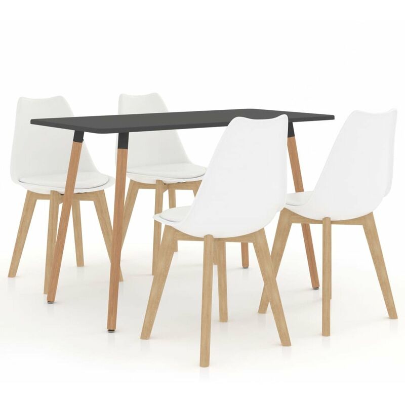 

Happyshopping - Juego de comedor 5 piezas blanco