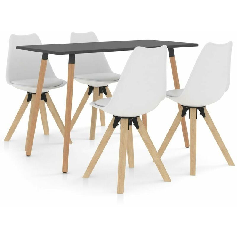 

Happyshopping - Juego de comedor 5 piezas blanco