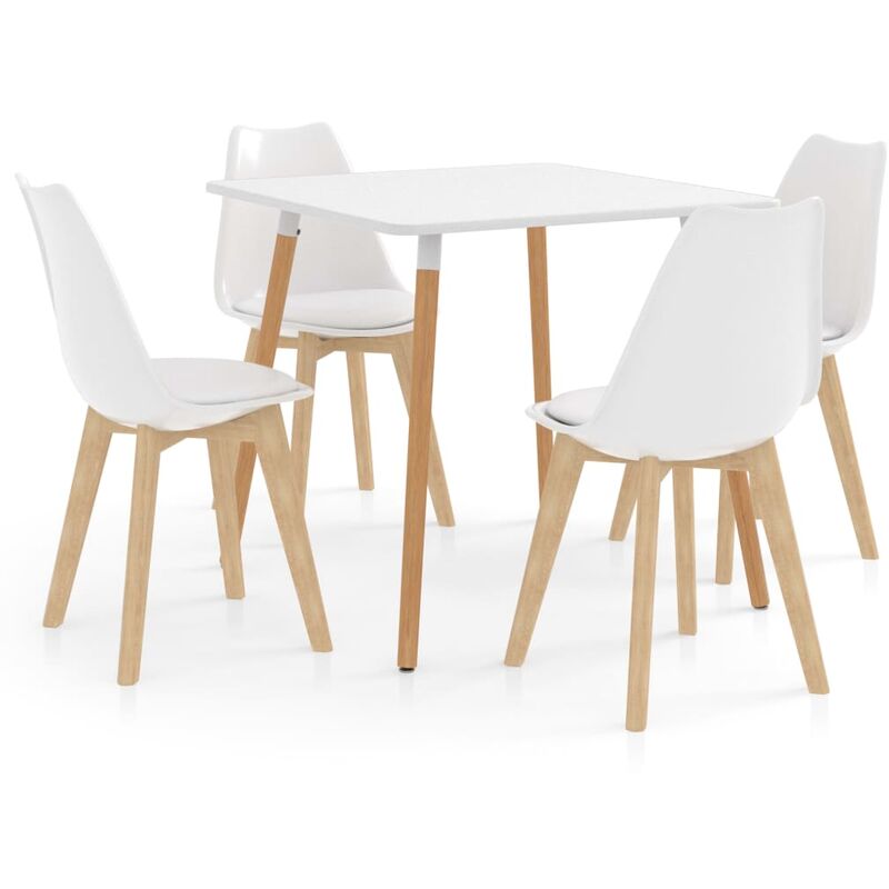

BHD - Juego de comedor 5 piezas blanco
