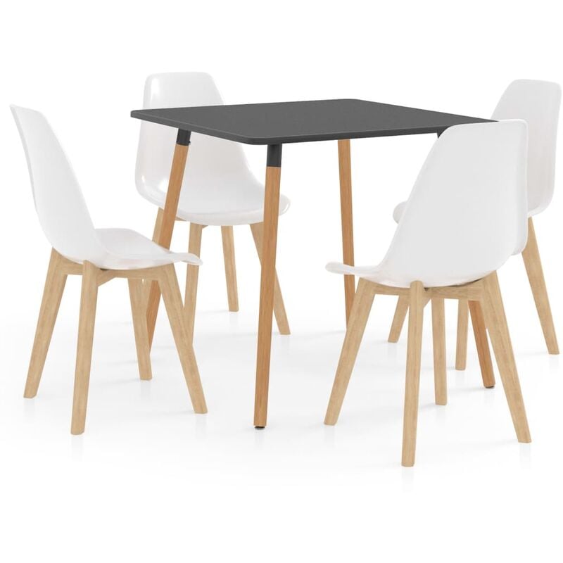 

BHD - Juego de comedor 5 piezas blanco
