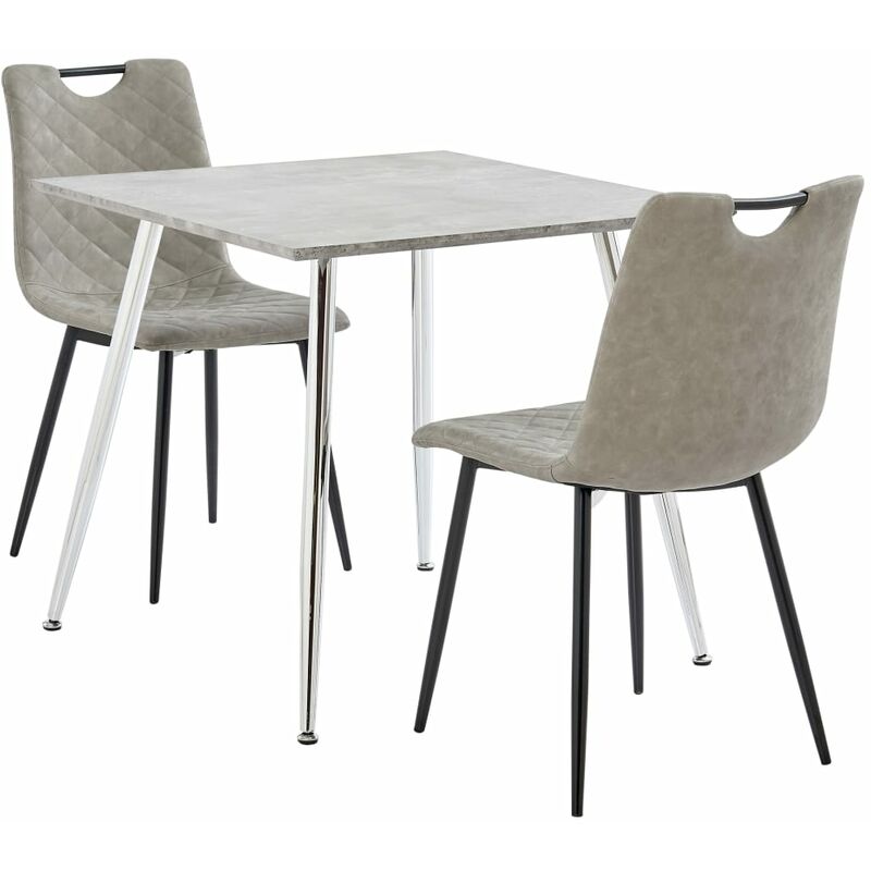 

Vidaxl - Juego de Comedor Cuero Sintético 3 Piezas Gris Oscuro - Gris