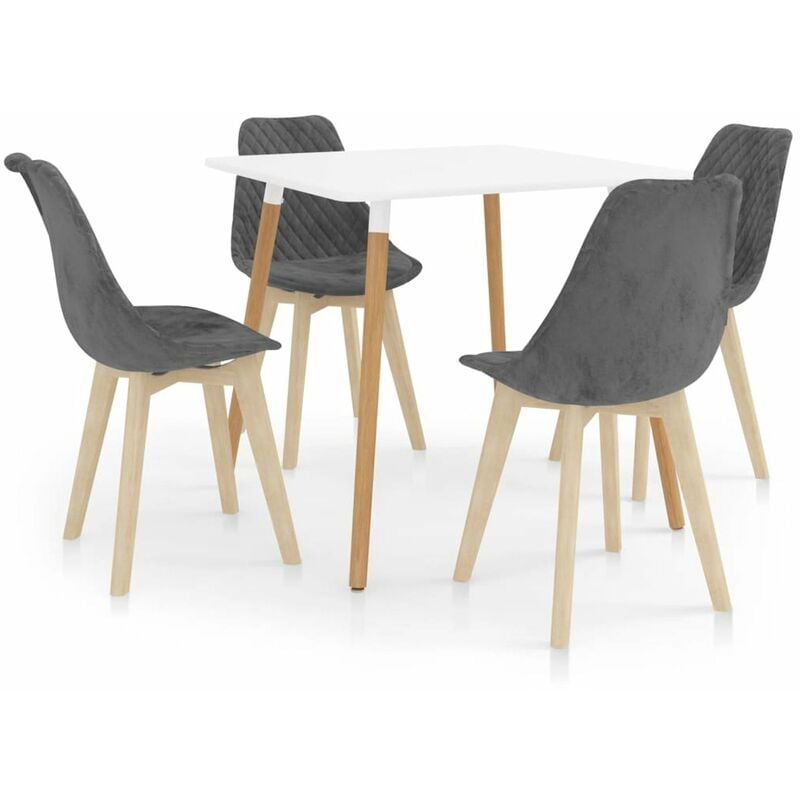 

Happyshopping - Juego de comedor 5 piezas gris