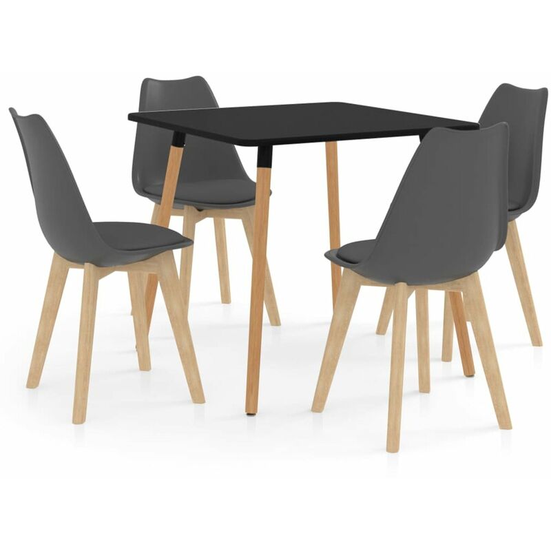 

Happyshopping - Juego de comedor 5 piezas gris