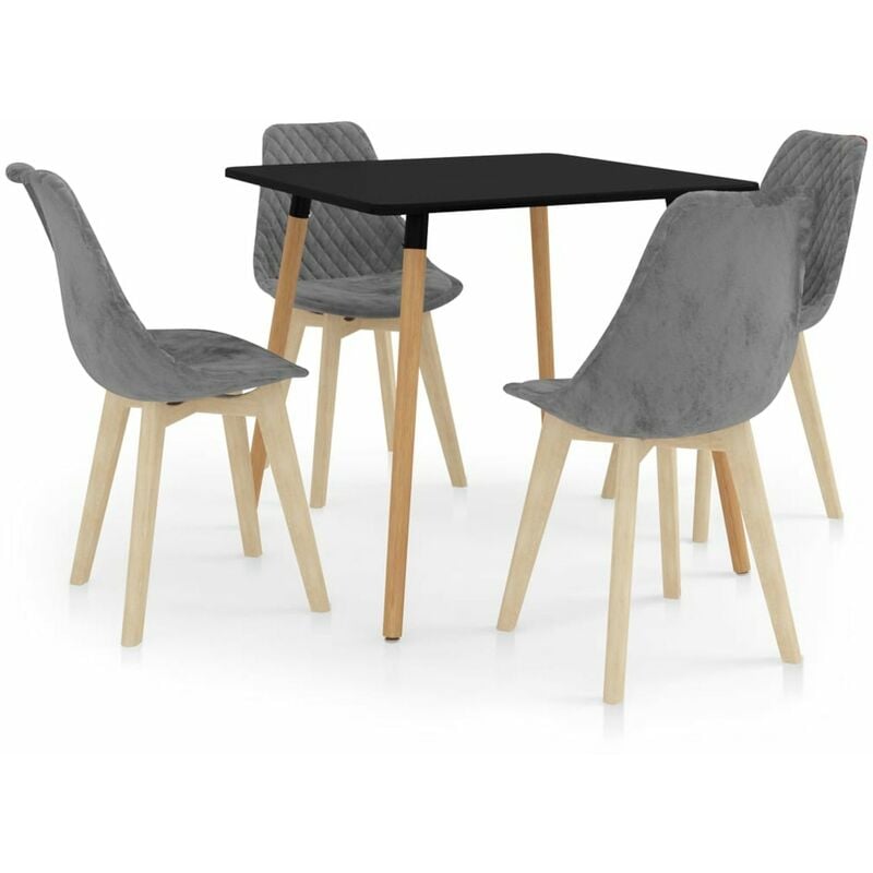 

Happyshopping - Juego de comedor 5 piezas gris