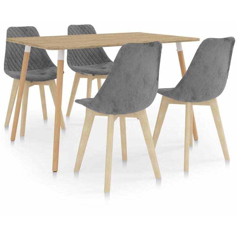

Juego de comedor 5 piezas gris