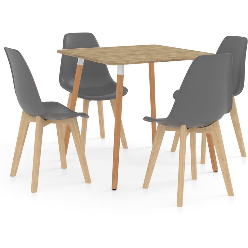 

Juego de comedor 5 piezas gris