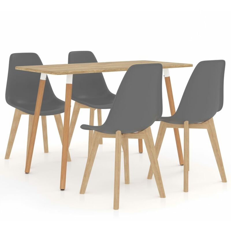 

Juego de comedor 5 piezas gris