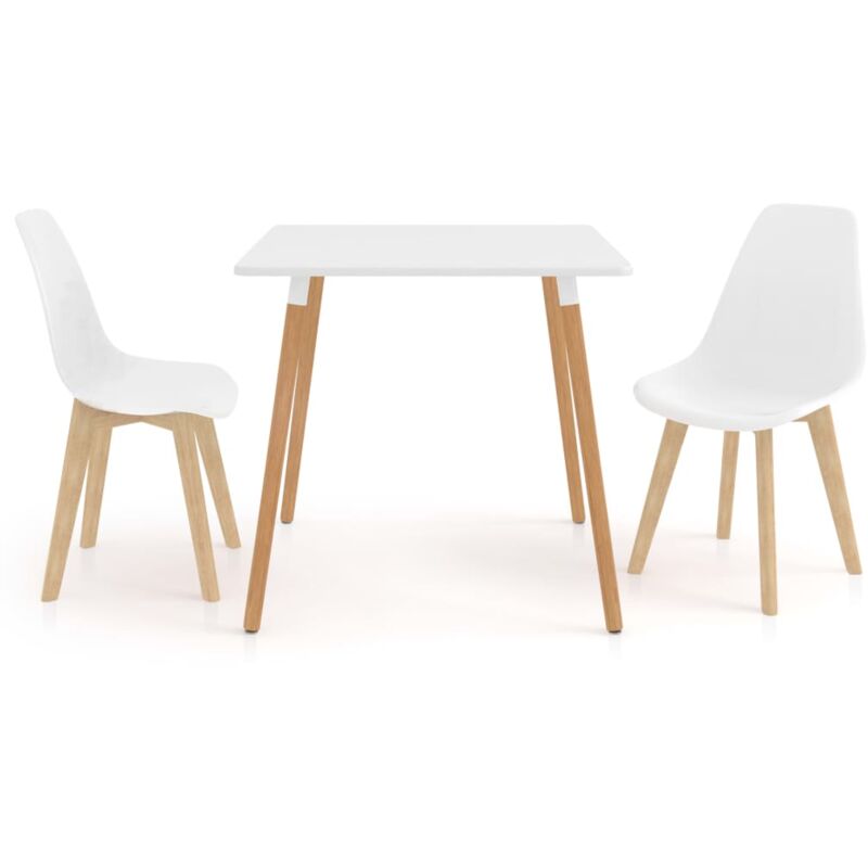 

vidaXL Juego de Comedor 3 Piezas Blanco Modelo 1 - Blanco