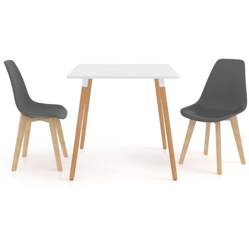 

vidaXL Juego de Comedor 3 Piezas Gris Modelo 1 - Gris