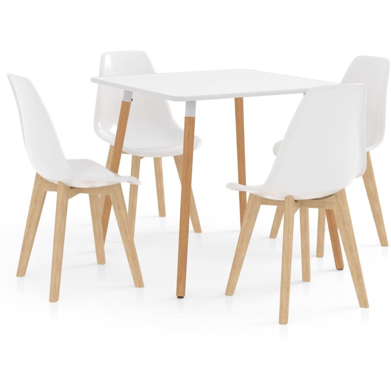 

vidaXL Juego de Comedor 5 Piezas Blanco Modelo 1 - Blanco