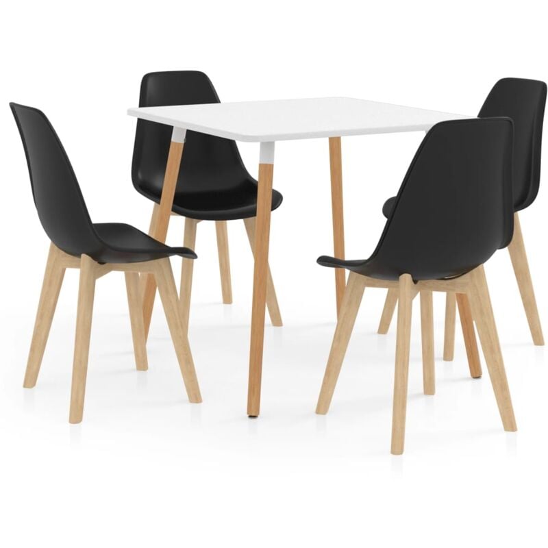 

vidaXL Juego de Comedor 5 Piezas Negro Modelo 1 - Negro