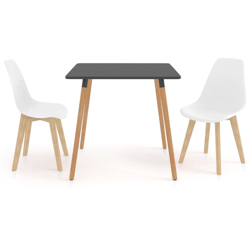 

vidaXL Juego de Comedor 3 Piezas Blanco Modelo 3 - Blanco