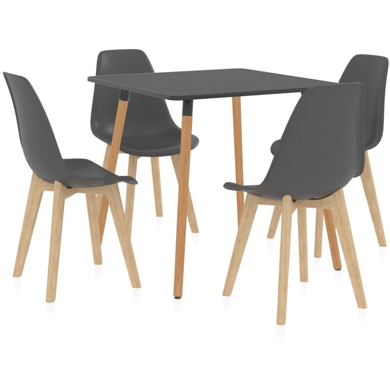 

vidaXL Juego de Comedor 5 Piezas Gris Modelo 3 - Gris