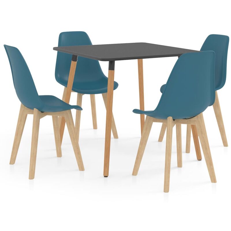 

vidaXL Juego de Comedor 5 Piezas Turquesa Modelo 3 - Turquesa