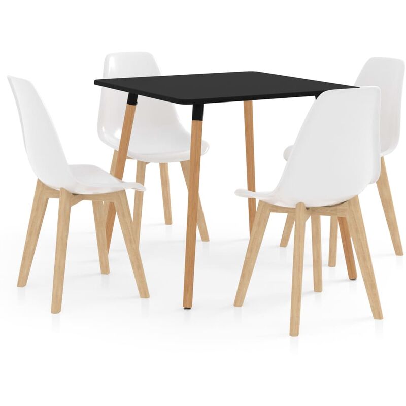 

vidaXL Juego de Comedor 5 Piezas Blanco Modelo 2 - Blanco