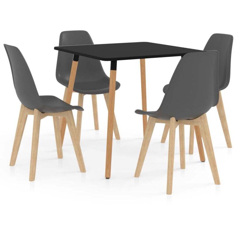 

vidaXL Juego de Comedor 5 Piezas Gris Modelo 2 - Gris