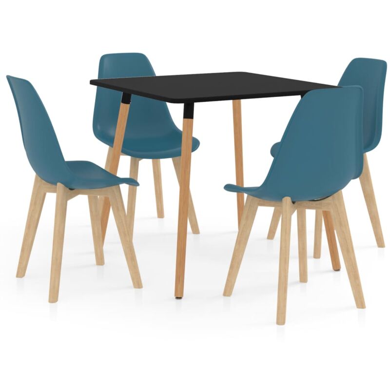 

vidaXL Juego de Comedor 5 Piezas Turquesa Modelo 2 - Turquesa