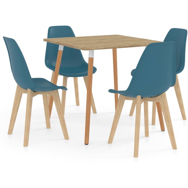 

vidaXL Juego de Comedor 5 Piezas Turquesa Modelo 4 - Turquesa