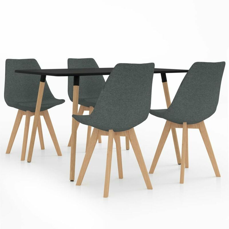 

Happyshopping - Juego de comedor 5 piezas gris claro