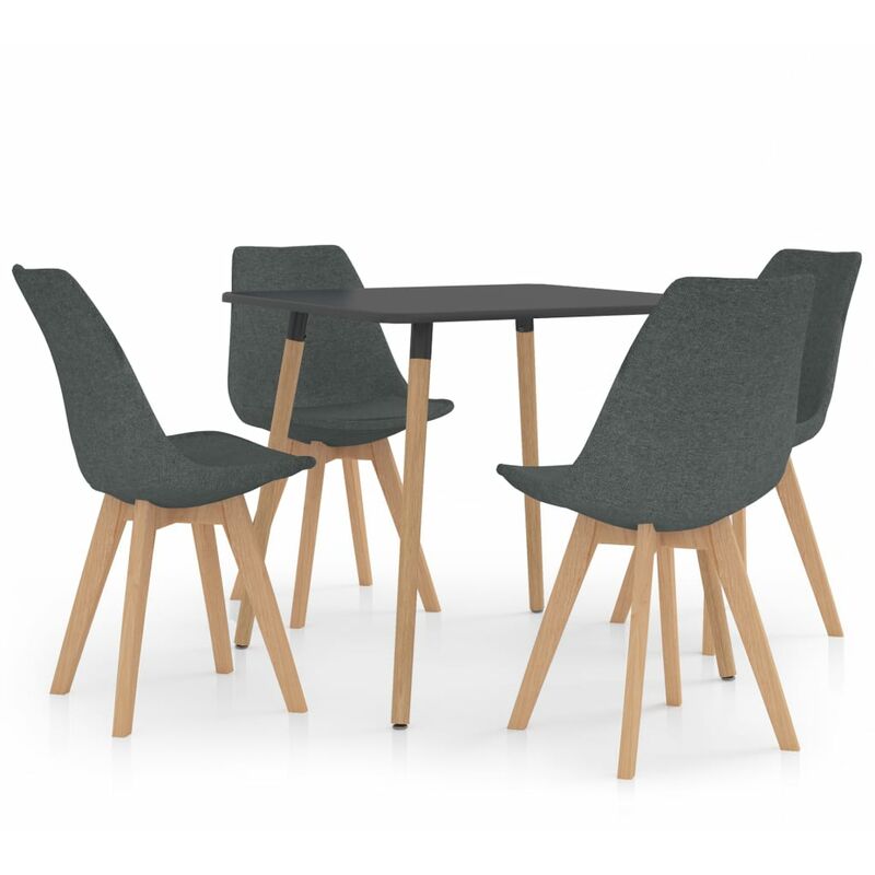 

BHD - Juego de comedor 5 piezas gris claro