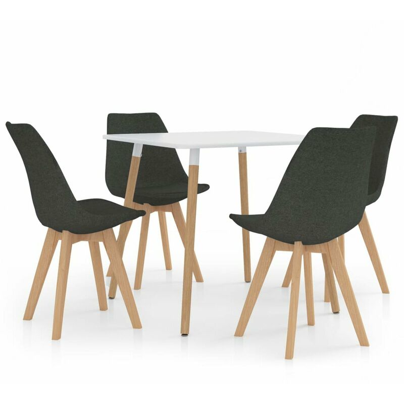 

Happyshopping - Juego de comedor 5 piezas gris oscuro