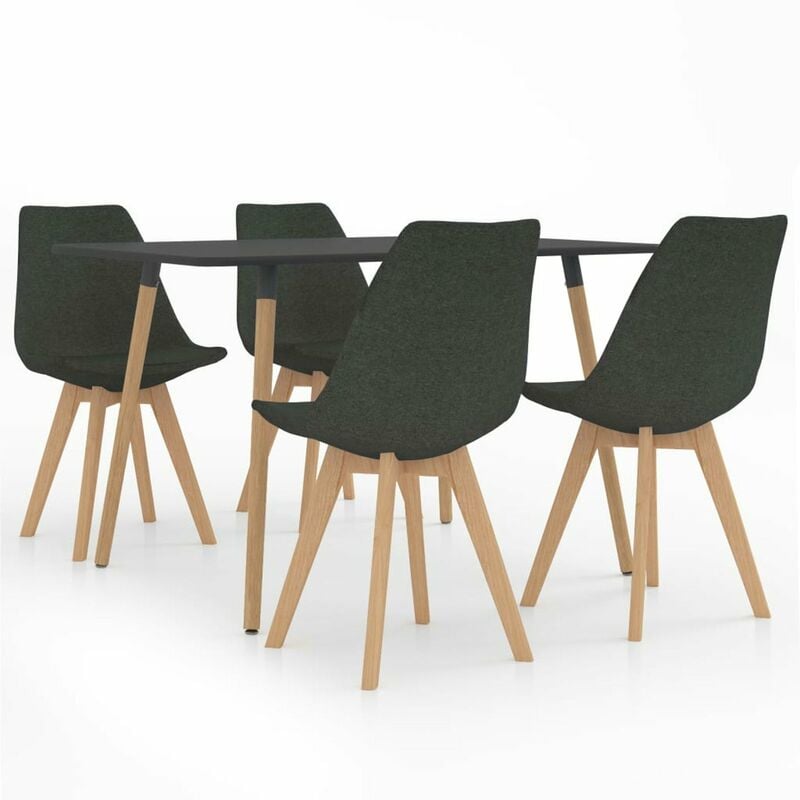 

Happyshopping - Juego de comedor 5 piezas gris oscuro