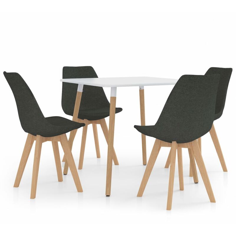 

Juego de comedor 5 piezas gris oscuro - Gris