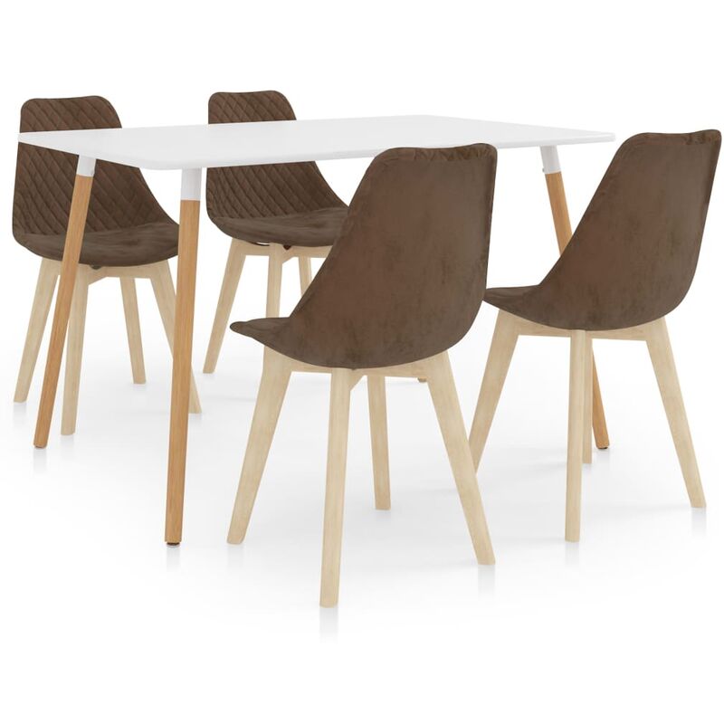 

Youthup - Juego de comedor 5 piezas marrón - Marrón