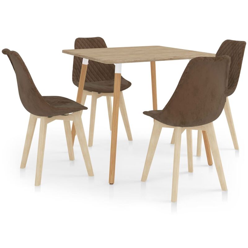 

Youthup - Juego de comedor 5 piezas marrón - Marrón