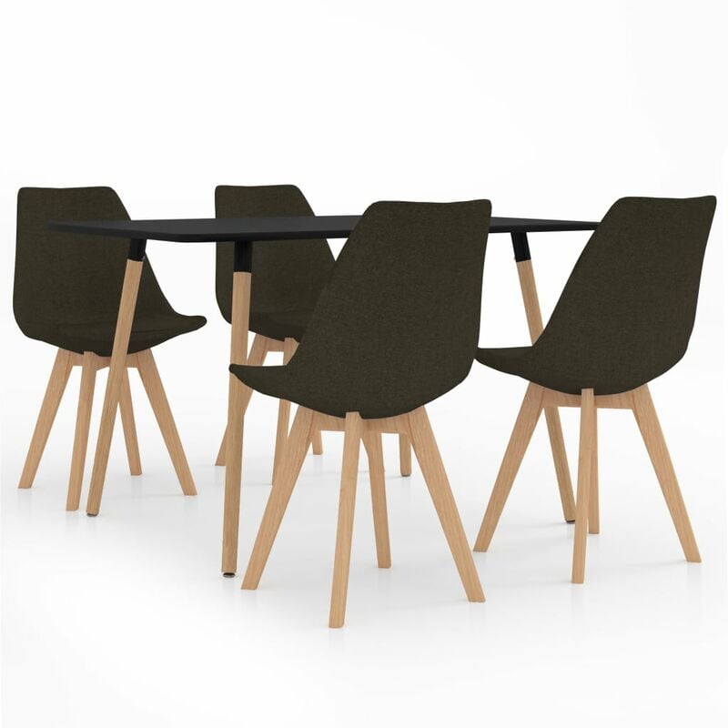

Youthup - Juego de comedor 5 piezas marrón oscuro - Marrón