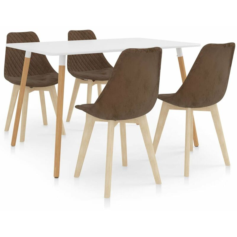 

Happyshopping - Juego de comedor 5 piezas marron