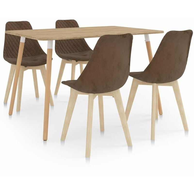 

Juego de comedor 5 piezas marron