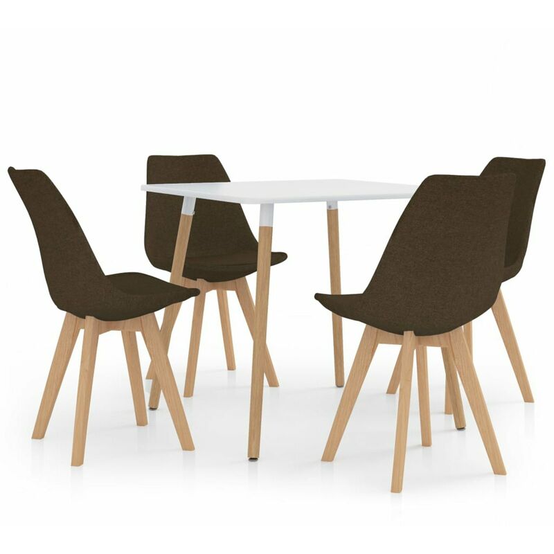 

Happyshopping - Juego de comedor 5 piezas marron
