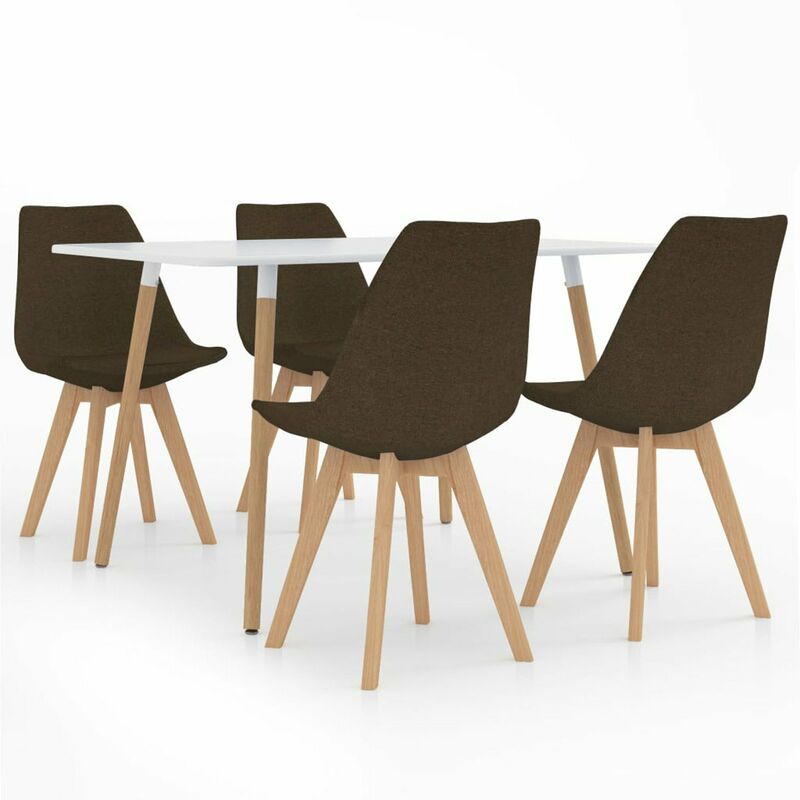 

Happyshopping - Juego de comedor 5 piezas marron