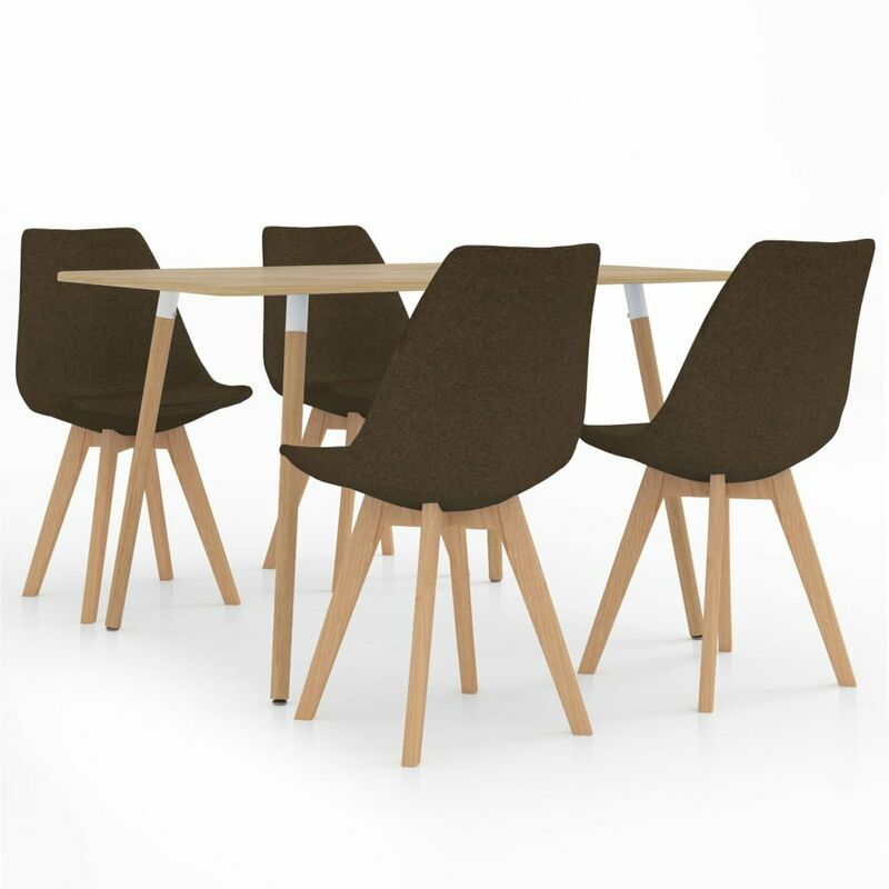 

Happyshopping - Juego de comedor 5 piezas marron