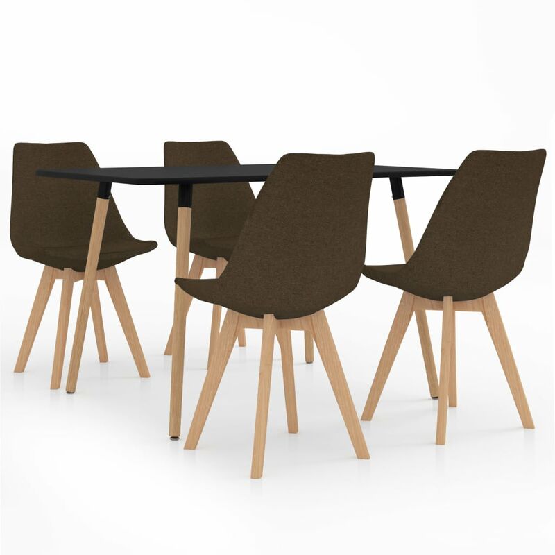 

Juego de comedor 5 piezas marrón