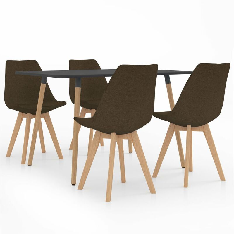 

Juego de comedor 5 piezas marrón