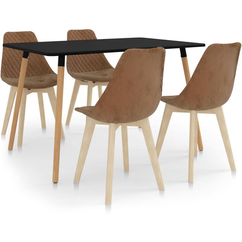

Juego de comedor 5 piezas marrón