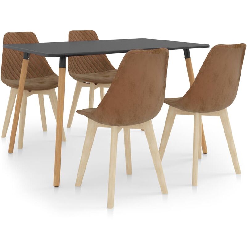 

Juego de comedor 5 piezas marrón
