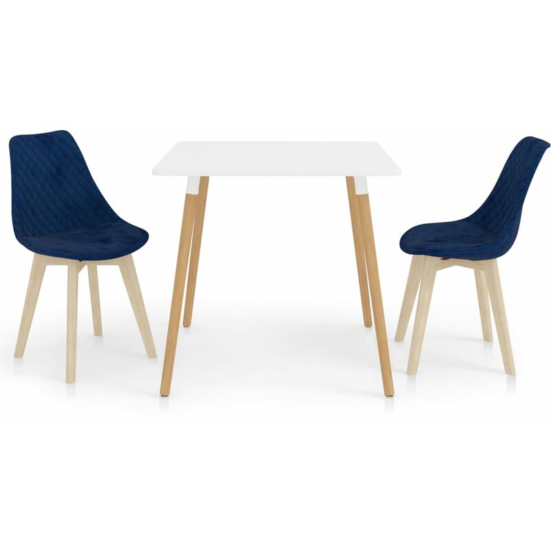 

vidaXL Juego de Comedor 3 Piezas Azul Modelo 1 - Azul