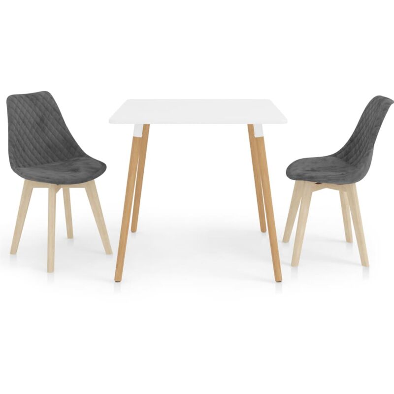 

vidaXL Juego de Comedor 3 Piezas Gris Modelo 1 - Gris