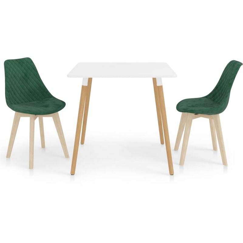 

vidaXL Juego de Comedor 3 Piezas Verde Oscuro Modelo 1 - Verde