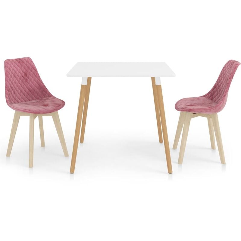 

vidaXL Juego de Comedor 3 Piezas Rosa Modelo 1 - Rosa