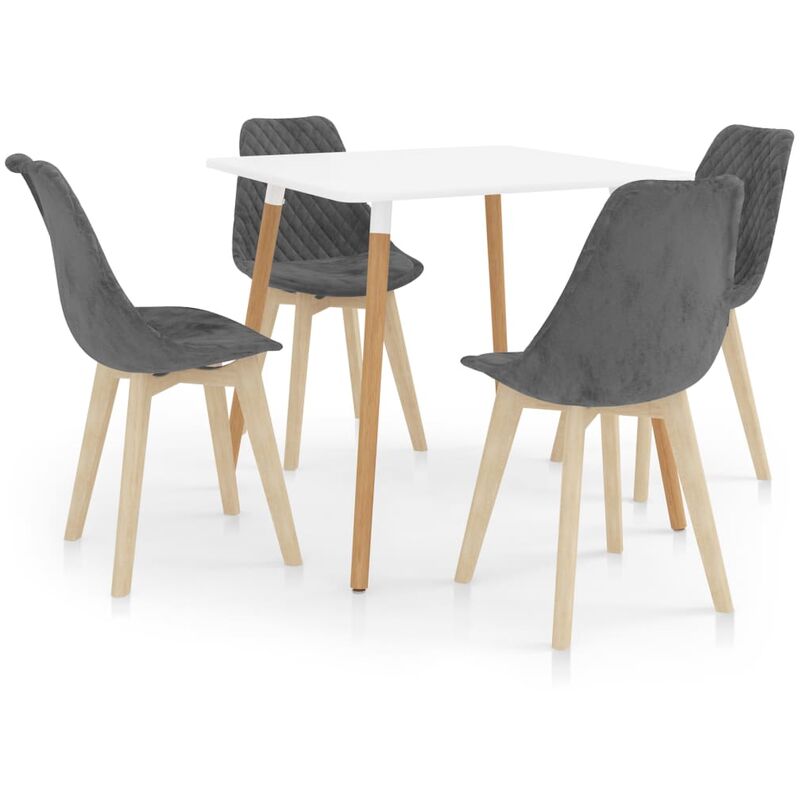 

vidaXL Juego de Comedor 5 Piezas Gris Modelo 1 - Gris