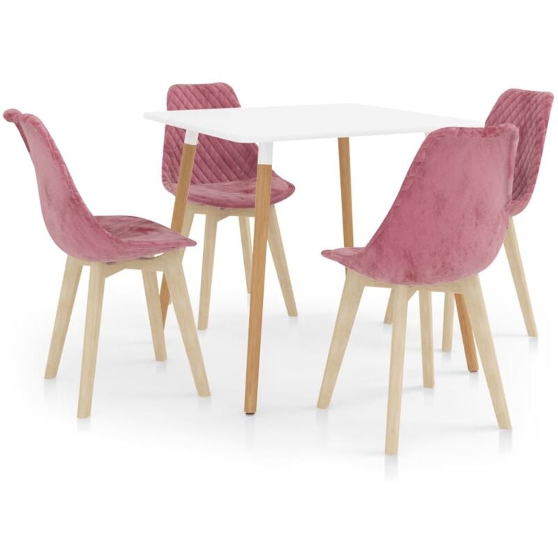 

vidaXL Juego de Comedor 5 Piezas Rosa Modelo 1 - Rosa